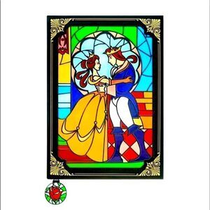 Beauty and the Beast Stained Glass Window Journal holographic & graphic …